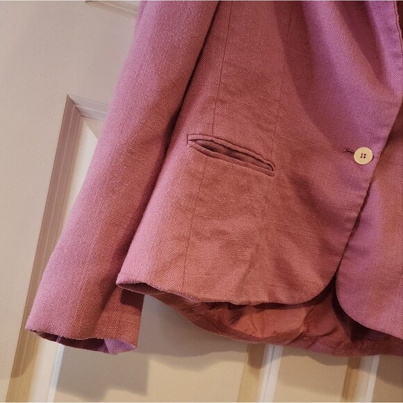 Saville magenta lined button front blazer jacket size 16 - Picture 4 of 6
